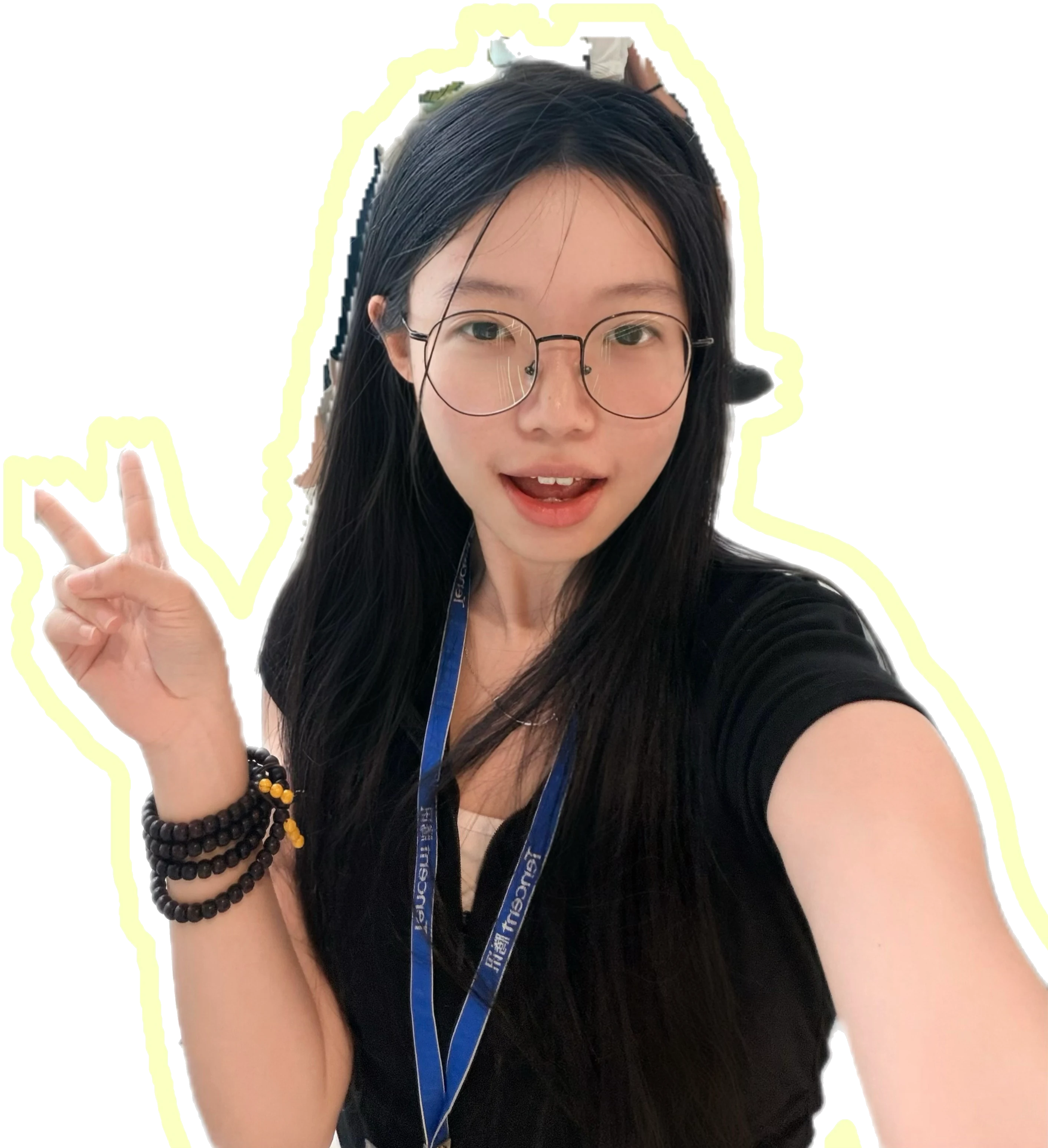 黄色边框肖像